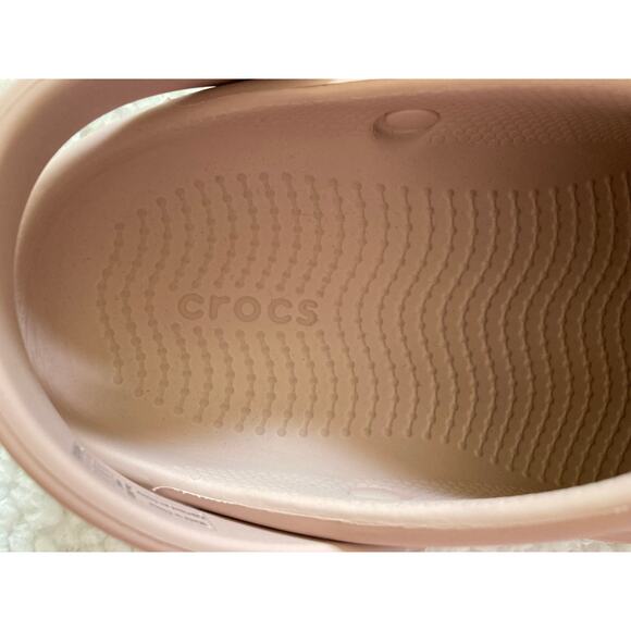 Crocs unisex platform off court clog sandals, pink clay, slip on, W 7 M 5 - Picture 4 of 9